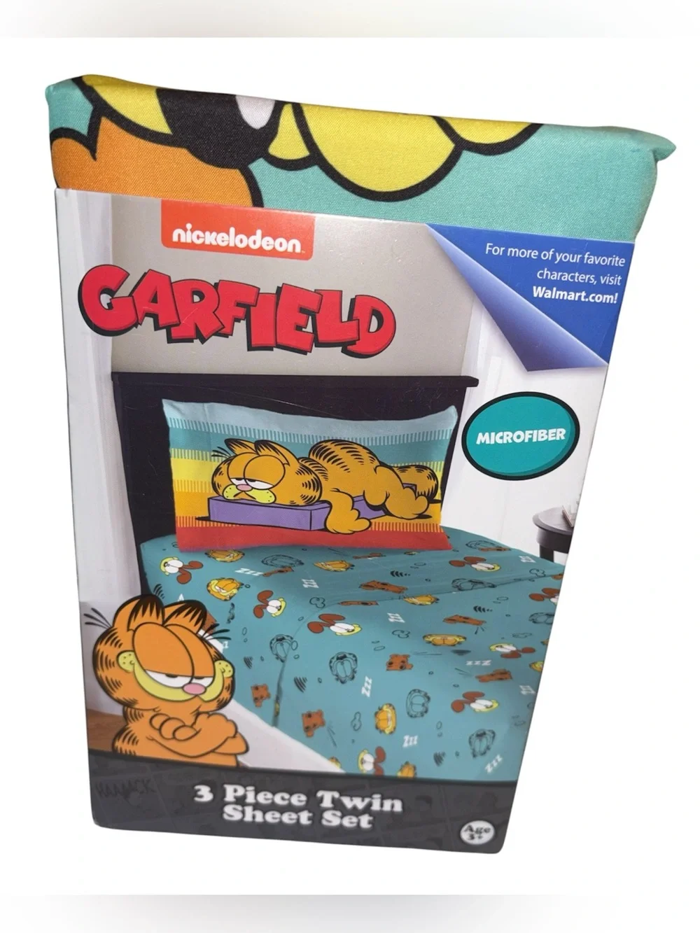 Garfield Kids 3 Piece Teal Blue Sheet Set, Twin multicolor